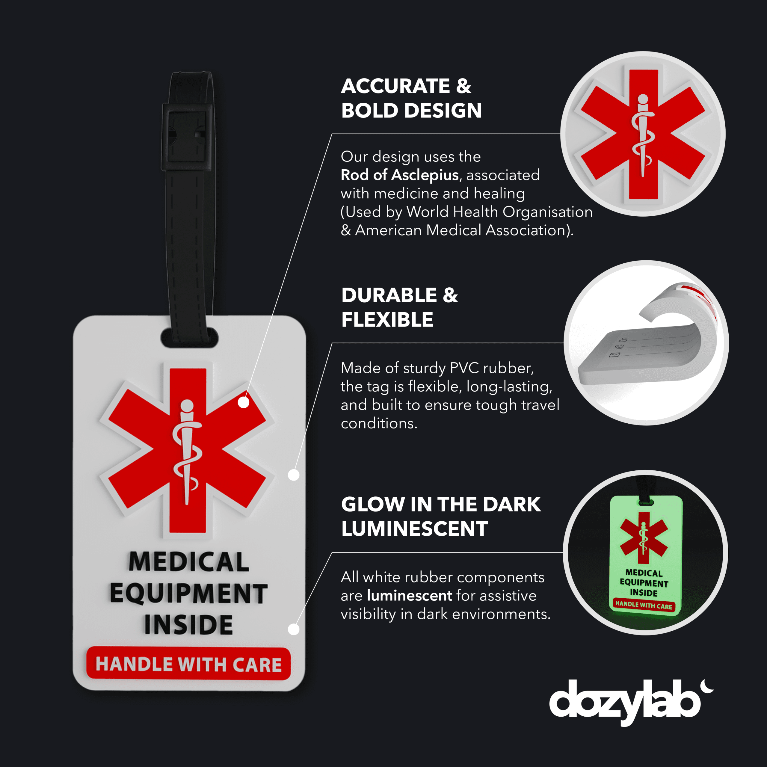 Medical Equipment Luggage Identification Tag
