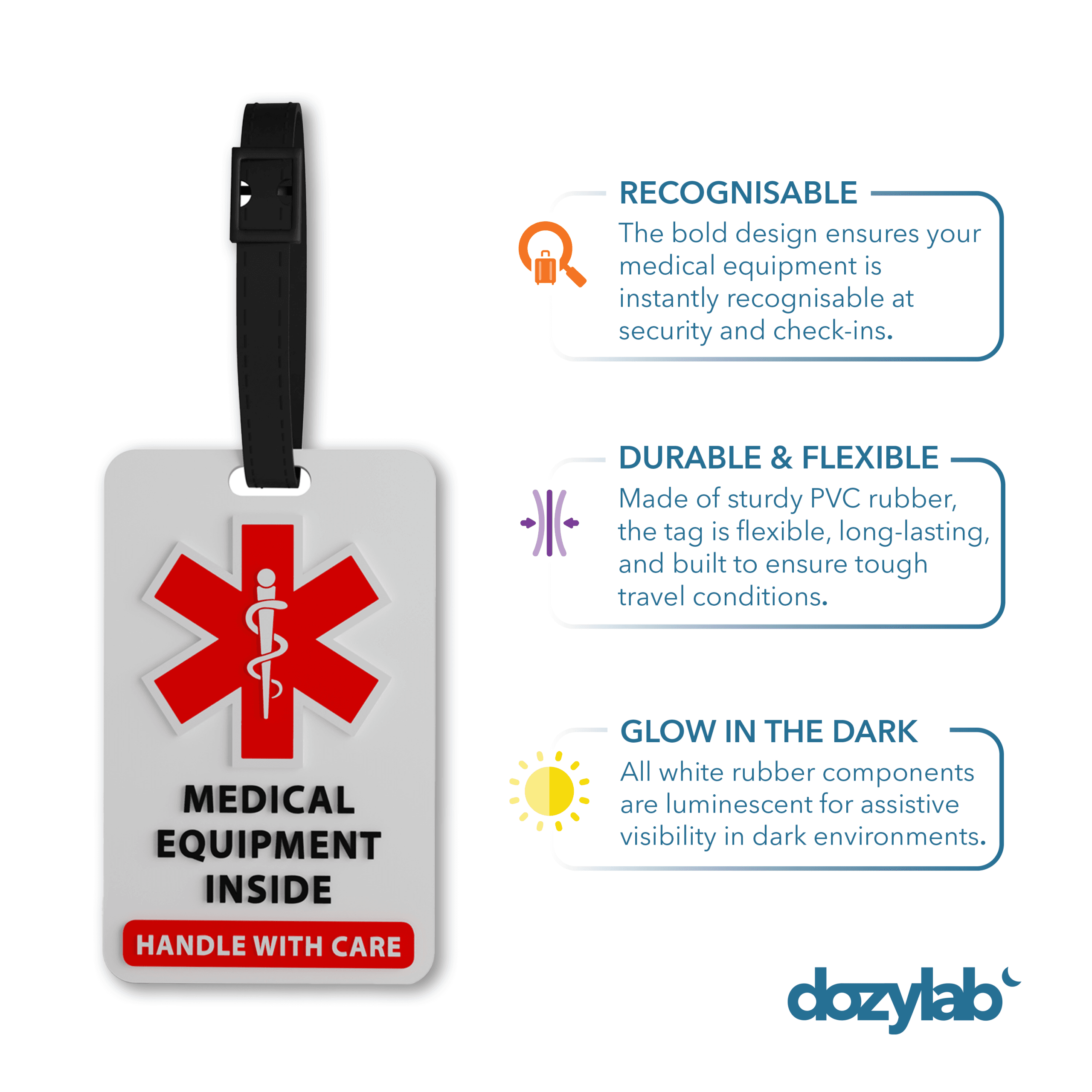 Medical Equipment Luggage Identification Tag